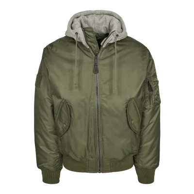 Abbildung von Brandit Hooded Übergangsjacke, Herren, Größe: 4XL, Olive/grey