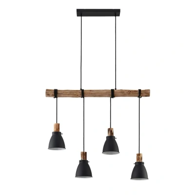 Abbildung von Lindby Hängeleuchte Trebale, E14, Ø 15 cm, 4 flammig, Holz