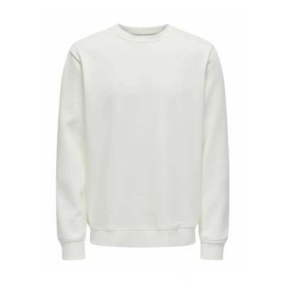 Abbildung von Only &amp; Sons Normal Geschnitten Rundhalsausschnitt Sweatshirt, Herren, Größe: Small, Cloud dancer