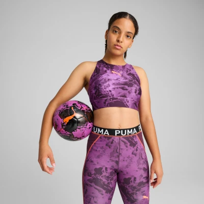 Abbildung von Puma IndividualBLAZE Eversculpt Fußball BH Damen Mit Print Midnight Plum Größe: M