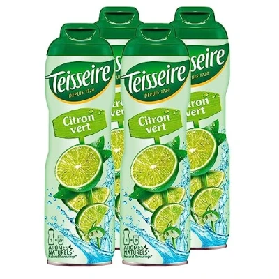 Abbildung von Teisseire Getränke Sirup Lime/Limette 600ml der genauso schmeckt wie die Frucht (4er Pack)