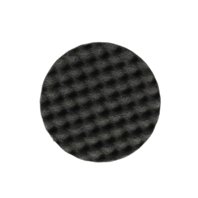 Abbildung von Mirka Schaumstoffpad Polierschwamm Ø150mm x 25mm / schwarz gewaffelt/für Finish und Polierarbeiten/für Polarshine Polituren 1er Pack