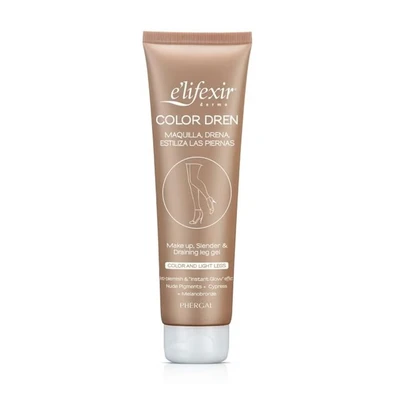 Abbildung von E&#039;LIFEXIR Color Dren Bein Make Up Drain Und Styling mit bräunender Farbe Selbstbräunungs Körpercreme Unsichtbare Strumpfhosen Effekt Creme Nahrhaft Schnell Absorbiert 150ml