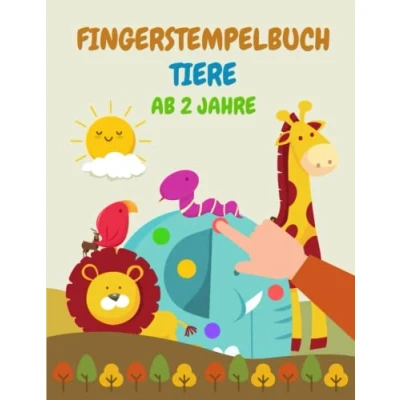 Abbildung von Fingerstempelbuch Tiere ab 2 Jahre: mit 34 Fingerabdruck Bilder zum kreativen Malen und Basteln deinen Fingerstempelfarben für Kinder.