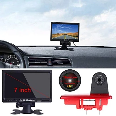 Abbildung von 「18mm Linse Top Qualität Rückfahrkamera + 7 Zoll TFT LCD Bildschirm Auto Monitor」Bremsleuchte Dach für FIAT talento Nissan NV300 Renault Trafic III Primastar Opel/Vauchall Vivaro