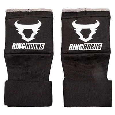 Abbildung von Ringhorns Herren Charger Handbandagen Boxbandagen, Schwarz, L XL