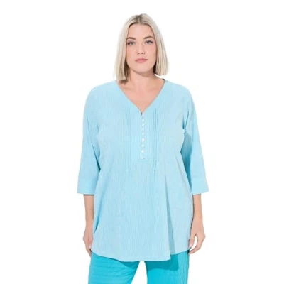 Abbildung von Ulla Popken Tunika, Damen, Größe: 54/56, Deep aqua
