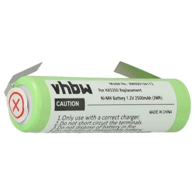 Abbildung von vhbw 1x Akku kompatibel mit Braun EP60, EP80, EP100, EP50, Exact6 Memory, 5601 elektrische Zahnbürste (2500 mAh, 1,2 V, NiMH)