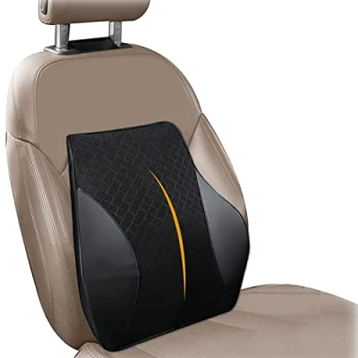 Abbildung von Rückenkissen Auto Rücken Kissen,Lordosenstütze Auto,Komfort Lendenkissen ​für Bürostuhl,Memory Foam Rckenstützkissen für Autositze und Bürostuhl