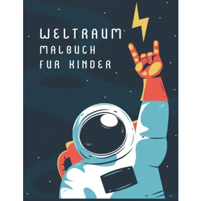 Abbildung von Weltraum Malbuch für Kinder: Outer Space Färbung Buch mit Planeten, Astronauten, Raumschiffe, Raketen
