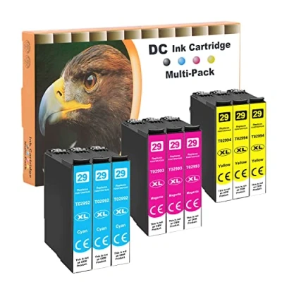 Abbildung von D&amp;C Druckerpatronen Kompatibel für Epson 29 29XL Expression Home XP 235 245 247 255 257 332 335 342 345 352 355 430 452 455 (3Cyan/3Magenta/3Gelb, 9 Pack)