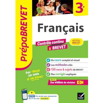 Abbildung von Prépabrevet Français 3e brevet 2025: cours, méthodes &amp; sujets de corrigés