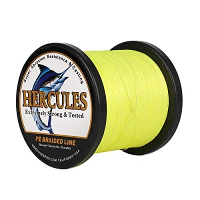 Abbildung von HERCULES Super Cast 100m 2000m Yards Geflochtene Angelschnur 10lb 300lb Test für Salzwasser Süßwasser PE Geflecht Fischdraht Superline 8 Stränge
