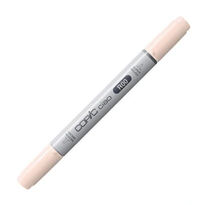 Abbildung von COPIC Ciao Marker Typ R 00, Pinkish White, vielseitiger Layoutmarker, mit einer mittelbreiten und Brush Spitze