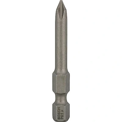 Abbildung von Bosch Professional Bit Extra Hart für Phillips Kreuzschlitzschrauben (PH1, Länge: 49 mm, 3 Stück), 2607001526