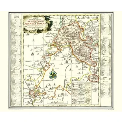 Abbildung von Historische Karte: Amt BORNA, 1758 [Plano]: KURFÜRSTENTUM SACHSEN LEIPZIGER KREIS