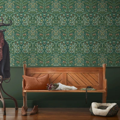 Abbildung von WILLIAM MORRIS AT HOME Vliestapete &quot;Blackthorn&quot;, Retro, Design Tapeten