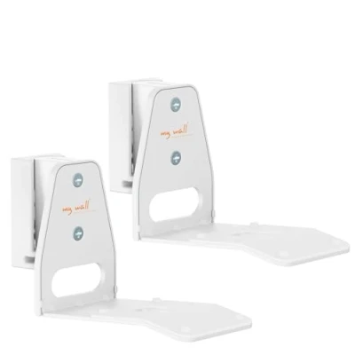 Abbildung von my wall HS41WL Lautsprecher Wandhalterung, (Set, 2 teilig, neigbar, drehbar M5 Lautsprecheranschluss,integriertes Kabelmanagement)