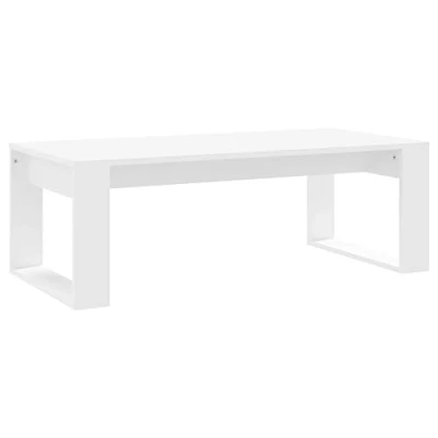 Abbildung von vidaXL Couchtisch, Tisch für Wohnzimmer, Sofatisch mit viel Stauraum, Beistelltisch Wohnzimmertisch Telefontisch Holztisch, Weiß Holzwerkstoff