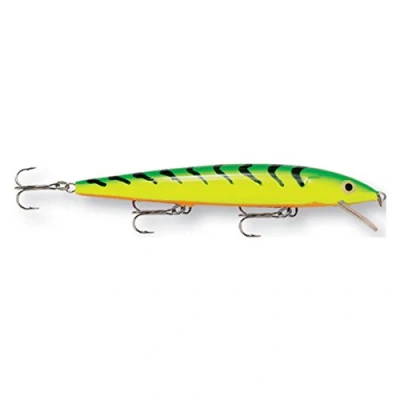 Abbildung von Rapala Husky Jerk Angelköder Widerstandsfähiges Angelzubehör Süßwasser Spinnköder Lauftiefe 1.2 2.4m Fischköder 12cm, 13g Hergestellt in Estland Firetiger