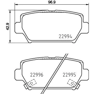 Abbildung von HELLA 8DB 355 039 401 Bremsbelagsatz mit akustischer Verschleißwarnung MITSUBISHI: Eclipse Cross