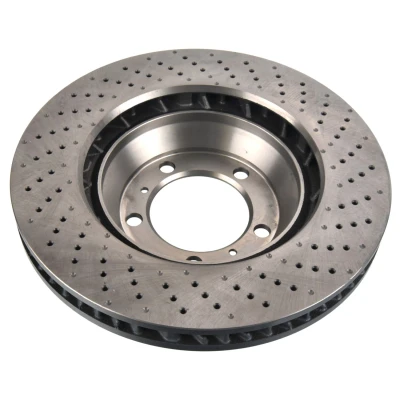 Abbildung von FEBI BILSTEIN 172939 Bremsscheibe Vorderachse links 340 34 5 130 gelocht/innenbel. beschichtet hochgekohlt PORSCHE: 911 Coupe, Cabrio