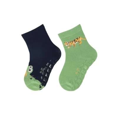 Abbildung von Sterntaler ABS socks crocodile + tiger, 2pack Socken für Kinder, Größe: 20, Marine
