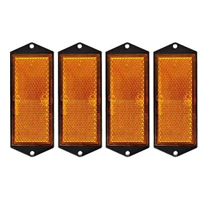 Abbildung von 4x Reflektor orange 104x40mm zum Anschrauben