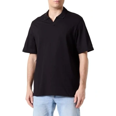Abbildung von JACK&amp;JONES Herren JCOCOLLECTIVE Label Polo SS Poloshirt, Black, M