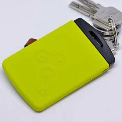 Abbildung von Soft Case Schutz Hülle Auto Schlüssel für Renault Captur Clio Grand Scenic ZOE Schlüsselkarte Remote/Farbe: Apfelgrün