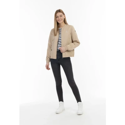 Abbildung von DREIMASTER Maritim Damen Übergangsjacke Recyceltes Material XL / Beige 100% Polyester (recycelt)