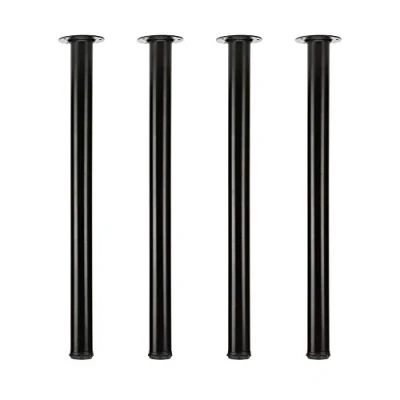 Abbildung von QLLY Tischbeine 70cm Verstellbare Schwarz Metall Schreibtischbeine, 4 Stück Möbelfüße, DIY Büro Tischbein (70cm, Schwarz)