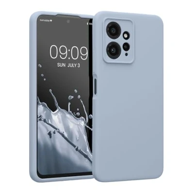 Abbildung von kwmobile Handyhülle kompatibel mit Xiaomi Redmi Note 12 (4G) Hülle gummierte Handy Case aus Silikon in Hellblau matt