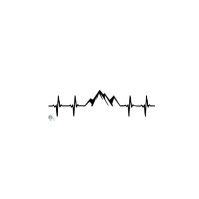 Abbildung von SUPERSTICKI Herzschlag Heartbeat Berge Mountains 20cm Aufkleber,Autoaufkleber,Sticker,Decal,Wandtattoo, aus Hochleistungsfolie,UV&amp;waschanlagenfest,