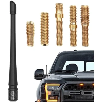 Abbildung von O53 Autoantenne FM/AM/DAB Empfang 19,7 cm Stabantenne mit Gewindeadapter Perfekte Kompatibilität für Autoradios &amp; Dachmontage