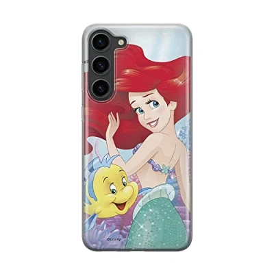 Abbildung von ERT Group Handyhülle für Samsung S23 Original und offiziell Lizenziertes Disney Muster Ariel and Flounder 001 optimal an die Form des Handy angepasst, hülle aus TPU