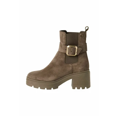 Abbildung von Tamaris Plateaustiefelette, Damen, Größe: 39, Taupe Schuhe