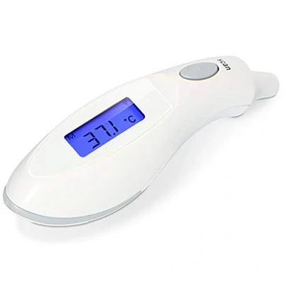 Abbildung von Alecto BC 27 Ohrthermometer digitales Fieberthermometer mit Infrarot Messung im Ohr Messergebnis innerhalb von 2 Sek. speichert letzte Messungen weiß