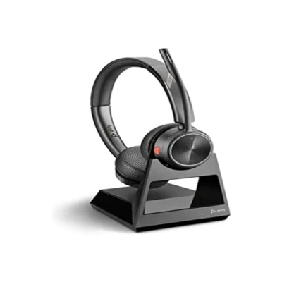 Abbildung von Poly Savi 7220 Office Stereo Headset System On Ear mit Basisstation (DECT)