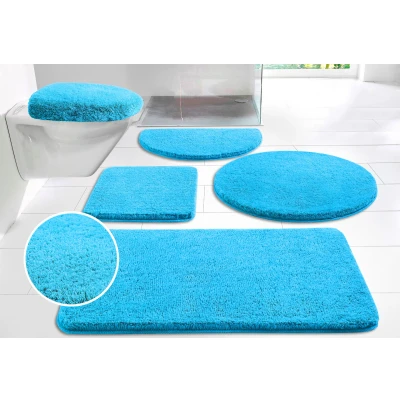 Abbildung von my home Badematte &quot;Merida&quot;, Höhe 32 mm, rutschhemmend beschichtet, fußbodenheizungsgeeignet schnell trocknend strapazierfähig, Badteppich, Uni Farben, rechteckig, rund &amp; als 2 tlg. Set erhältlich