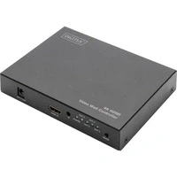 Abbildung von DIGITUS HDMI 2x2 Videowand Prozessor Video Wall Controller 1x 4k60 Hz Eingang 4X 1080p60Hz Ausgänge schwarz