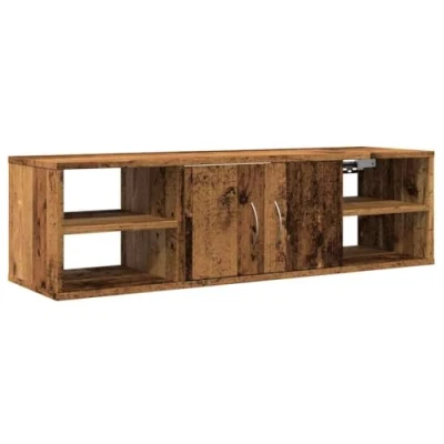 Abbildung von vidaXL Wandschrank Altholz Optik 101x30x29 cm Holzwerkstoff, Schrank, Wohnzimmerschrank, Lagerschrank, Aufbewahrungsschrank, Schlafzimmerschrank