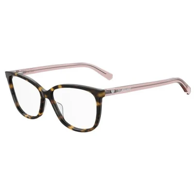 Abbildung von Moschino Damen MOL546/TN 086 Rahmen von BRILLEN Acetat Havanna Quadratisch