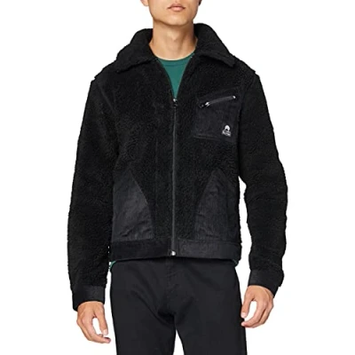 Abbildung von Kings of Indigo Herren Sanjo Jacke, Schwarz (Black Sherpa 6908), Small (Herstellergröße:S)
