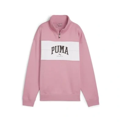 Abbildung von Puma Squad MIT Viertellangem Reissverschluss Sweatshirt, Damen, Größe: Medium, Mauved out