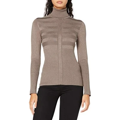 Abbildung von Morgan Langärmeliger Rollkragenpullover Beige (Taupe) L