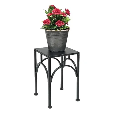 Abbildung von DanDiBo Blumenhocker Metall Schwarz Eckig 38 28 cm Beistelltisch 96449