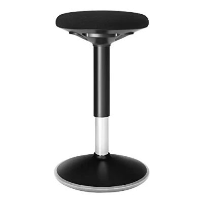 Abbildung von SONGMICS Bürohocker, ergonomischer Arbeitshocker, Sitzhocker, 360 Drehstuhl, höhenverstellbar 50 65 cm, einfache Montage, fürs Büro und Arbeitszimmer, schwarz OSC04BK