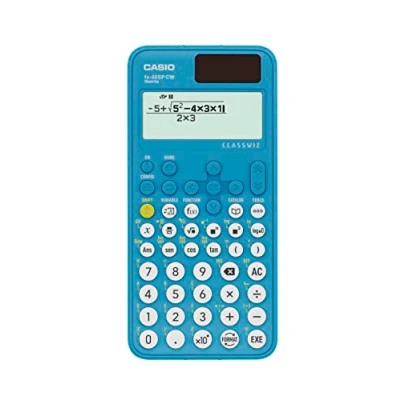 Abbildung von Casio FX 85SP CW Wissenschaftlicher Taschenrechner, empfohlen für den spanischen und portugiesischen Lebenslauf, 5 Sprachen, mehr als 300 Funktionen, Solar, Blau