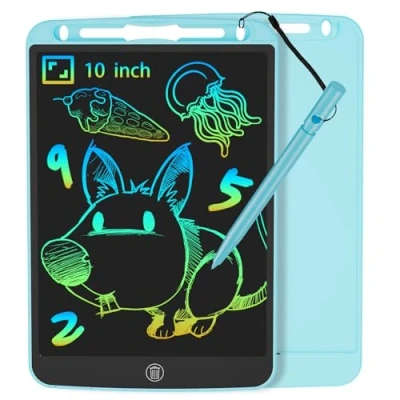 Abbildung von JOEAIS LCD Schreibtablett 10 Zoll, Tragbarer Elektronischer Zeichenblock zum Lernen, Kritzeln und Notieren, Weihnachts Geburtstagsspielzeug Geschenke für Jungen Mädchen (Blau)